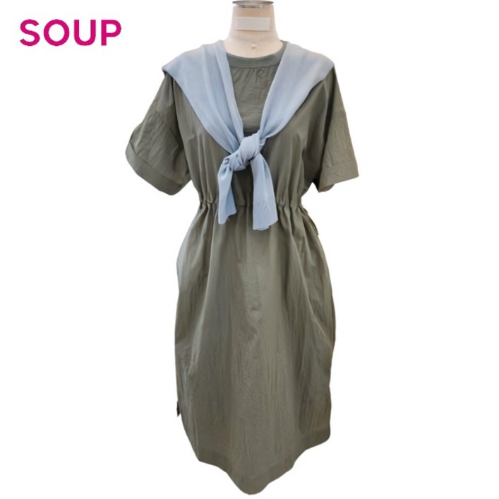 기간한정특가 SOUP 데일리 라운드넥 캐주얼 원피스