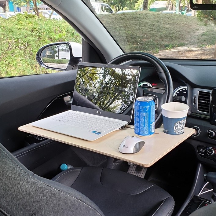 나우포레 차량용 테이블 차량 핸들 트레이 식탁 선반 대형, 1개, 단일색상