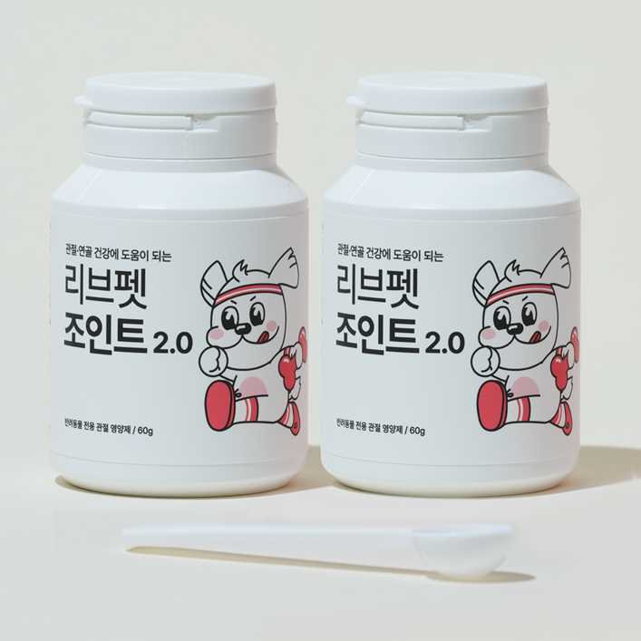 리브펫 조인트 강아지 고양이 관절 영양제 분말형 60g, 2개, 뼈관절 강화
