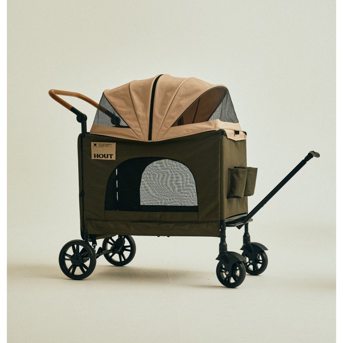 하웃 강아지 유모차 대형견 다견 저상형 개모차, 1개