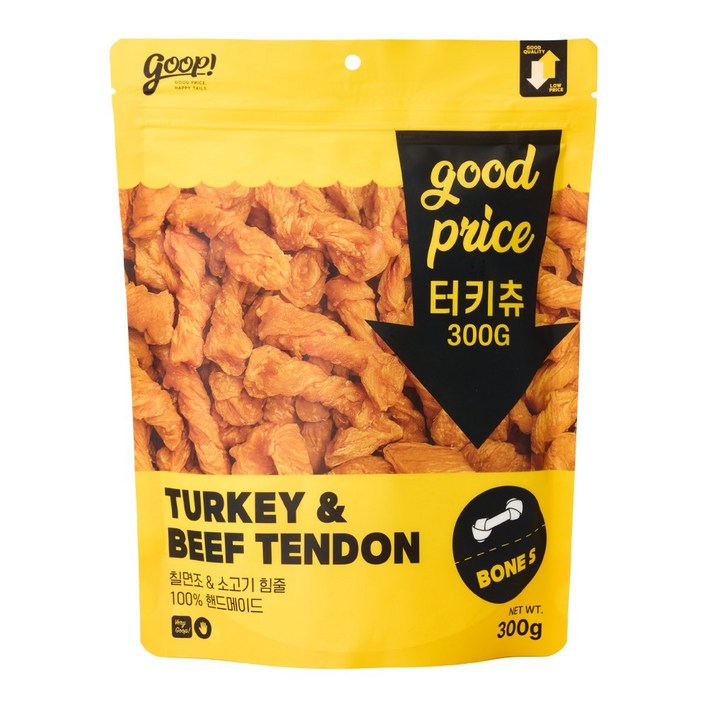 구프 터키츄 강아지간식 육포, 1개, 300g, 본 S