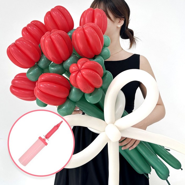알로카노 DIY 풍선 꽃다발  손펌프 , 꽃풍선 만들기