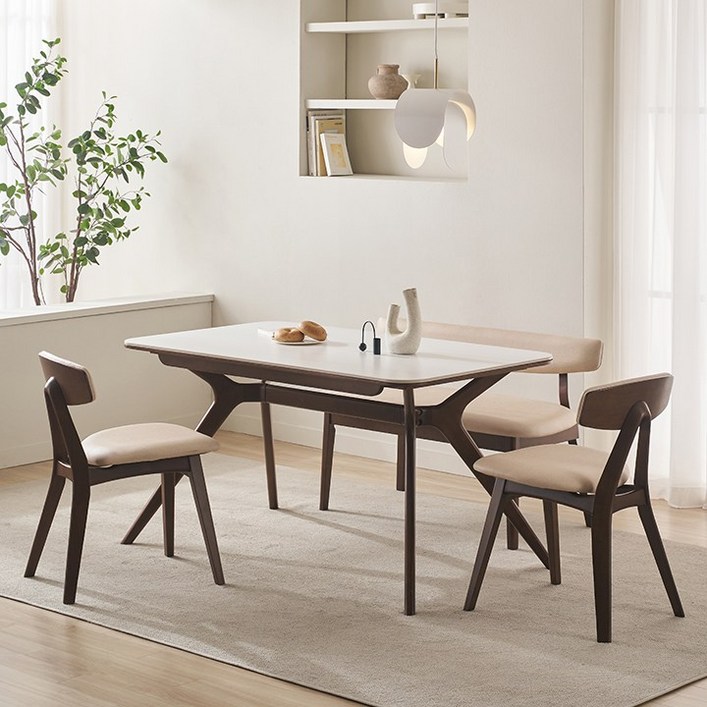 삼익가구 비안트 포세린 세라믹 원목 식탁 테이블 1400/1800