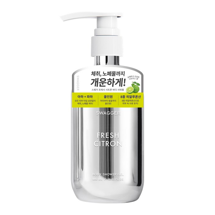 스웨거 향좋은 올인원 향수 샤워젤 대용량 퍼퓸 바디워시 480ml, 2개, 480ml
