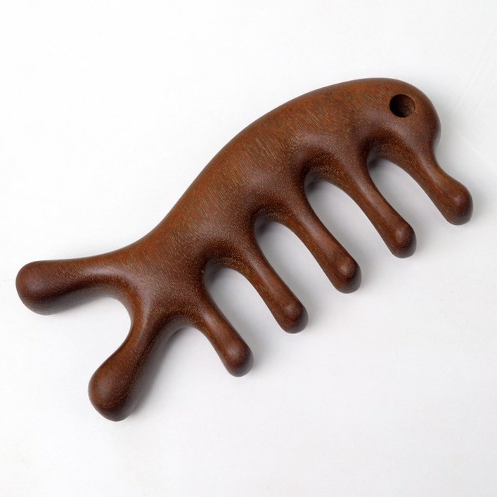 딜리스타 홍  원목  경락 자극으로 목 어깨두피 마시지 바디 페이스 괄사