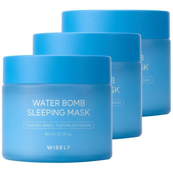 와이즐리 워터밤 슬리핑 에너지 마스크, 3개, 80ml