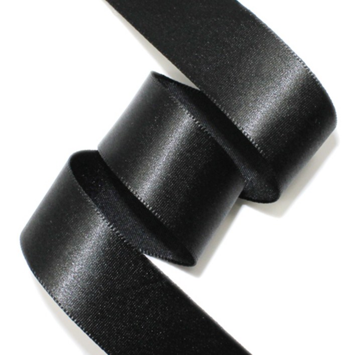 리본벨리 공단리본 넓이 10mm,15mm,20mm,25mm 길이 50y45m, 25mm, 검정