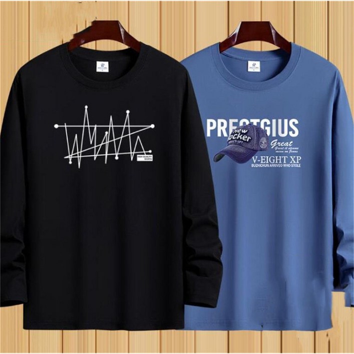 1  1 남성티셔츠  순면 티셔츠  면티  간절기 긴팔티  맨투맨 티  WY022604 36