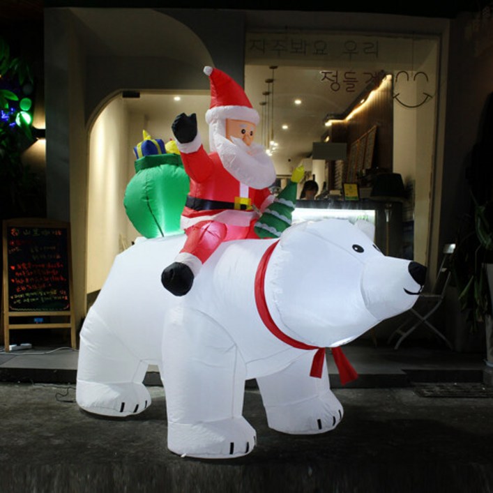 굿즈트리 [굿즈트리]LED 에어벌룬 대형 산타와 북극곰 에어산타 170cm 20230805