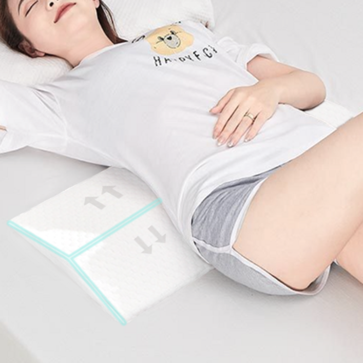 로즈바운드 편안하고 잠잘오는 메모리폼 허리 베개 수면 쿠션, 화이트 로즈바운드 편안하고 잠잘오는 메모리폼 허리 베개 수면 쿠션, 화이트