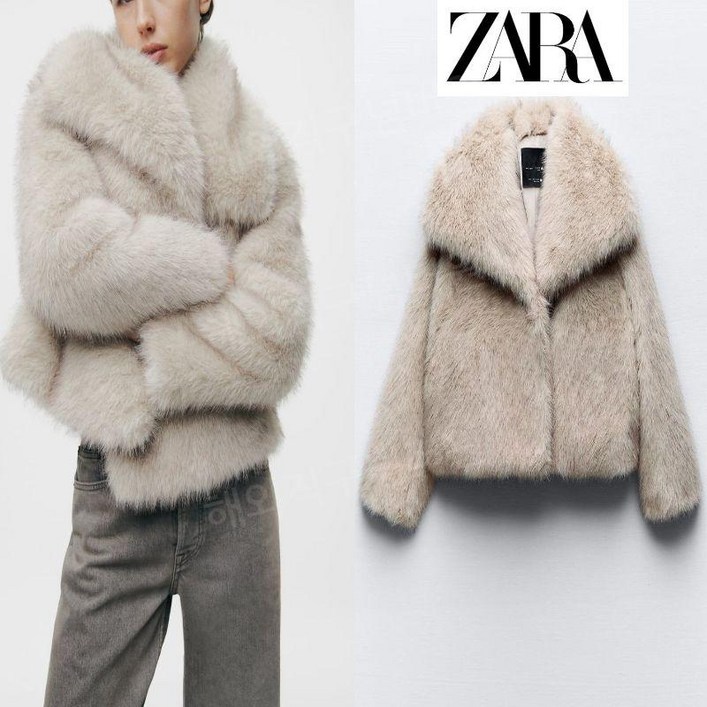 ZARA  자라 페이크퍼 자켓 겨울 코트