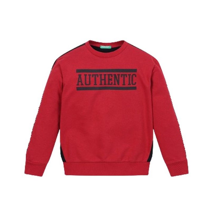 베네통 키즈 베네통키즈 배색 레터링 맨투맨 레드 32N4C10DJRD