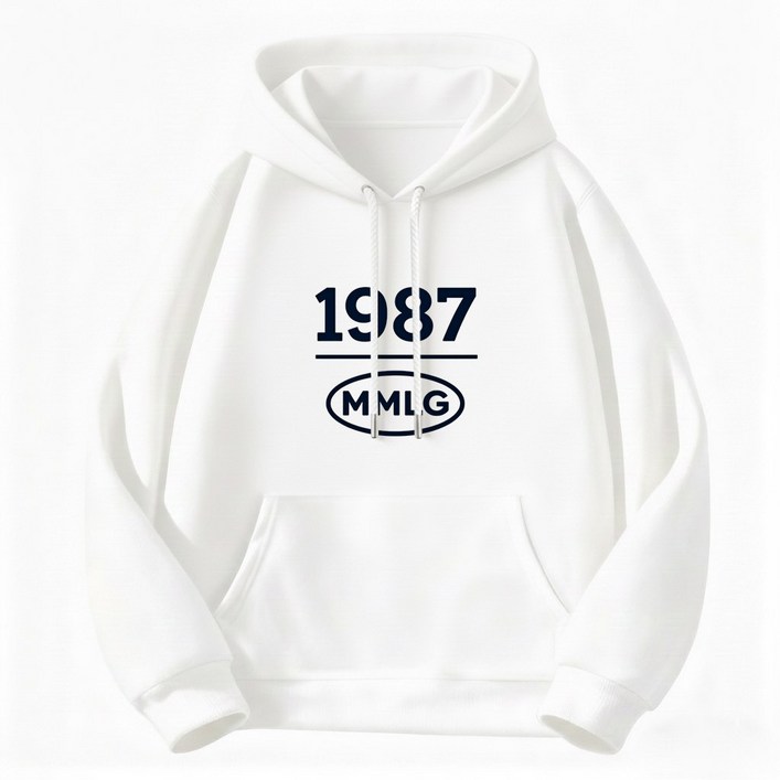 FONOW 후드티 1987 오버핏 남녀공용 로고 봄가을 레터링 봄가을