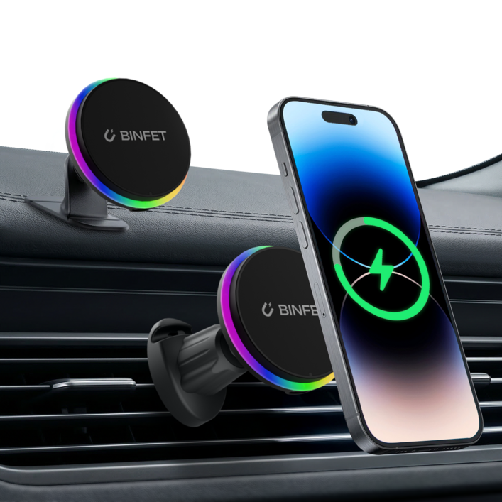 빈펫 맥세이프 차량용 핸드폰 고속 무선충전 거치대 아이폰 갤럭시