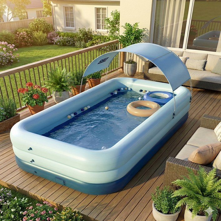 고릴라 KC인증 원터치 에어 가정용 풀장 물놀이 간이 수영장 대형 성인