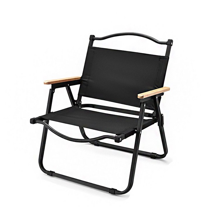블랙메탈 프레임 휴대용 감성 캠핑의자