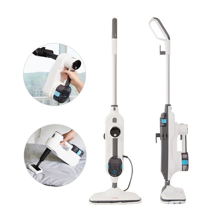 한경희 유선 2in1 살균 스팀청소기 EHSM-D2000WT + 극세사걸레 + 악세서리 세트, EHSM-D2000WT, 화이트