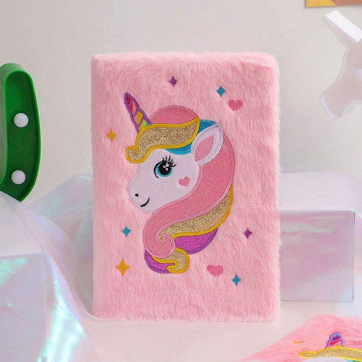 귀여운 퍼 자수 A5 다이어리 노트 학생 선물용 인기 캐릭터 수첩