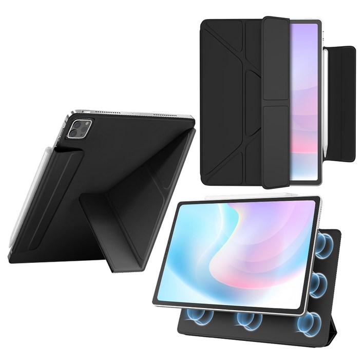 DANYCASE Y형 마그네틱 분리 태블릿 커버 아이패드 케이스, 블랙 DANYCASE Y형 마그네틱 분리 태블릿 커버 아이패드 케이스, 블랙
