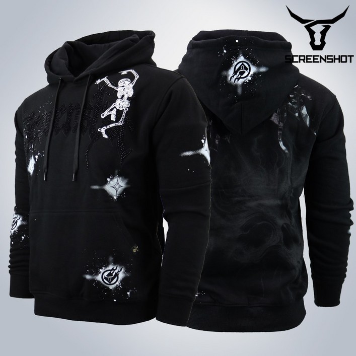 스크린샷 H11521  정품 미국 인기 스트릿 패션 브랜드  트랜드 와싱 라임스톤 플리스 후디  오버핏 빅사이즈