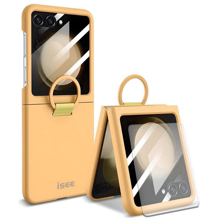 isee아이시 Z플립567호환 일체형 액정보호 하드with 링 케이스