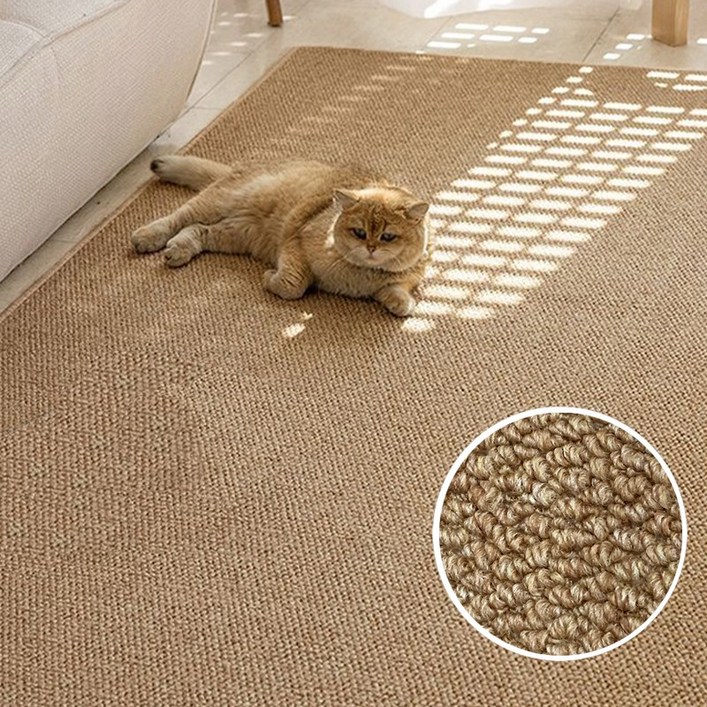 편한 친환경 고양이 카페트 고양이 스크래처 카페트 매트, 1개, 다크브라운