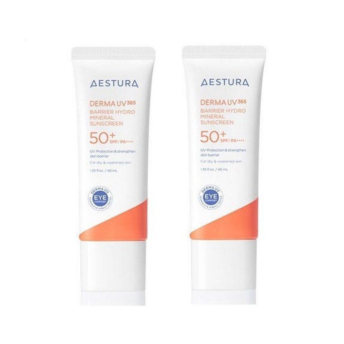 에스트라 더마UV365 장벽수분 무기자차 선크림 40ml 11 SPF50PA 피부장벽개선 수분충전 자외선차단 저자극 선크림