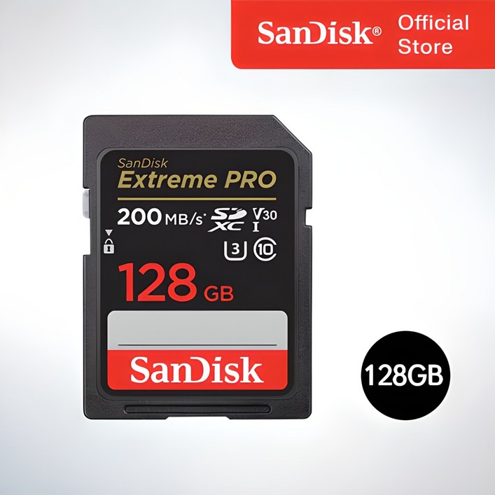 샌디스크코리아  공식인증정품   SD메모리카드 SDXC Extreme Pro 익스트림 프로 UHS-I SDSDXXD 128GB