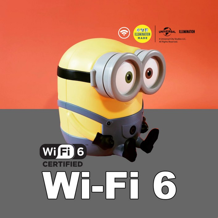밥 미니언즈공유기 와이파이 WiFi 6 AX1800, 1개