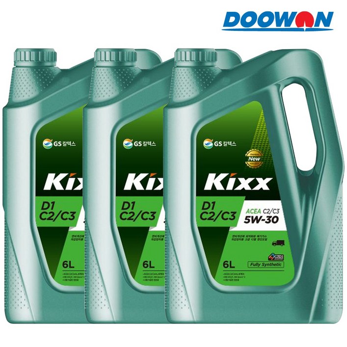 [두원몰]킥스 디젤 엔진오일 D1 C2/C3 6L, 5W-30, 6L, 3개