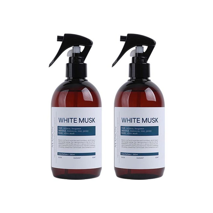 마농 드레스퍼퓸 섬유향수, 2개, 330ml, 화이트머스크 마농 드레스퍼퓸 섬유향수, 2개, 330ml, 화이트머스크