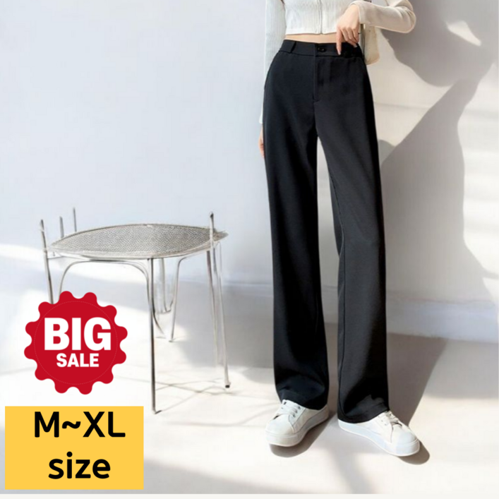 HYNOVIQUE 여름 여성 세미와이드 슬렉스