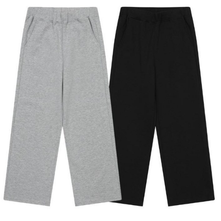 에꼴리에 25년봄신상50 울니트특양면와이드바지 25A0251