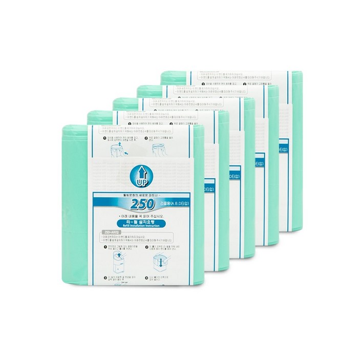 매직캔 리필 봉투 250R5BC, 5개, 21L