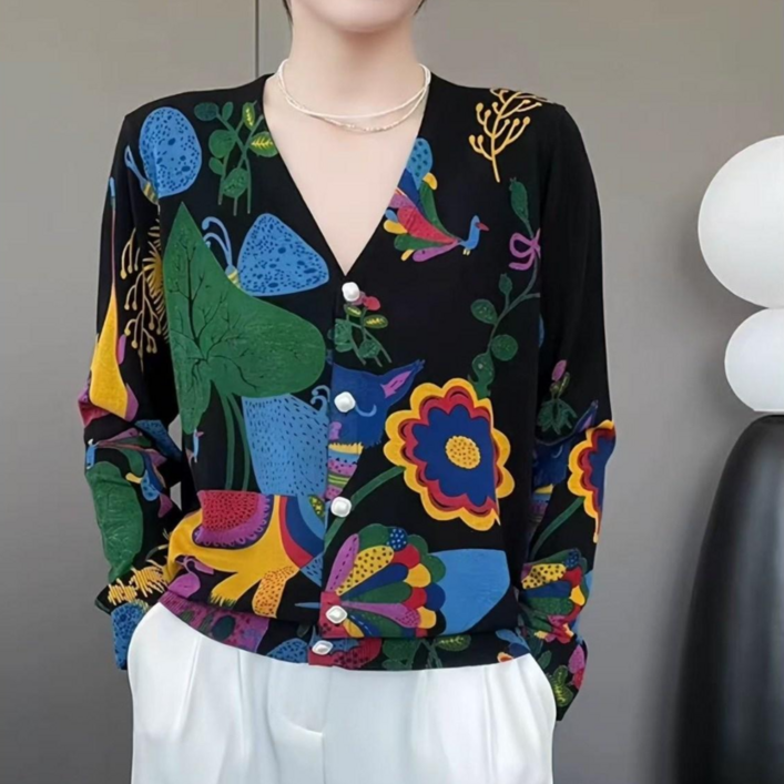 미시108 피콕 여성 니트 가디건 비스코스 가을 신상 겨울 고급 명품 스타일