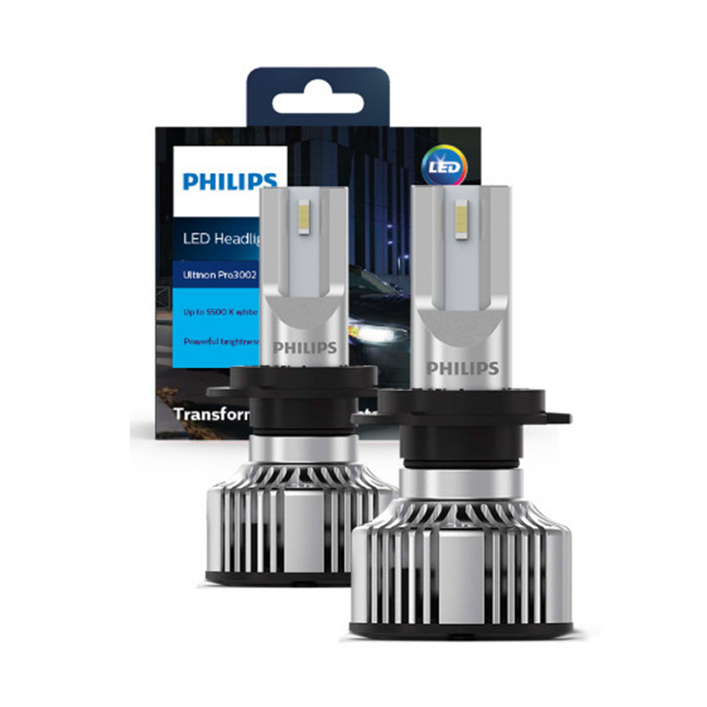 필립스 차종별 합법인증 LED 전조등 얼티논 프로3002 H7 9005 HB3 1세트