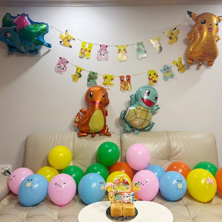 포켓몬 피카츄 풍선 생일파티세트 파이리 꼬부기 이상해씨 가랜더 은박풍선 셋트, 1통, 1셋트 포켓몬 피카츄 풍선 생일파티세트 파이리 꼬부기 이상해씨 가랜더 은박풍선 셋트, 1통, 1셋트