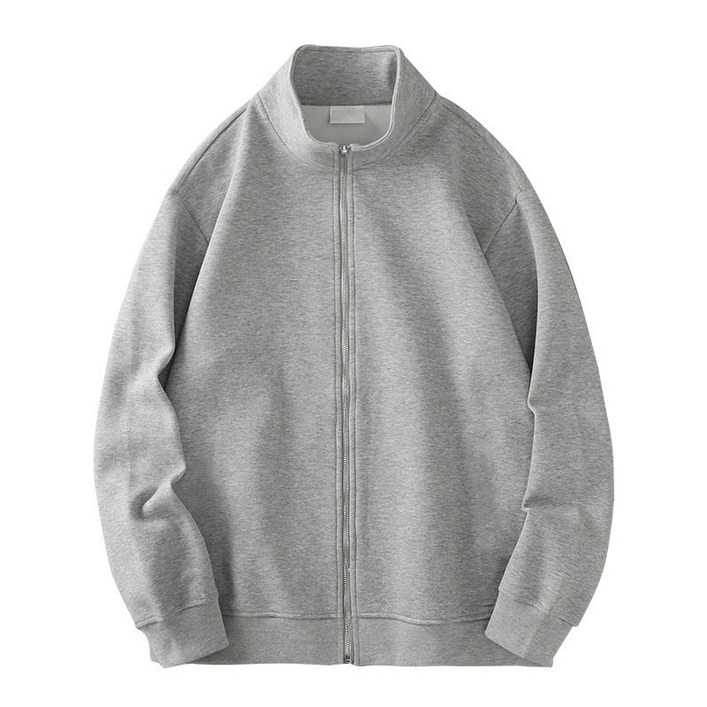 유니픽 남성 봄가을 캐주얼 하이넥 집업 아우터 편안한 순면 루즈핏 긴팔 스포츠 자켓djz