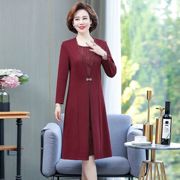 중년여성옷 50 60 대 엄마 빅사이즈 88 하객 룩 원피스 옷차림 상견례 결혼식 돌잔치