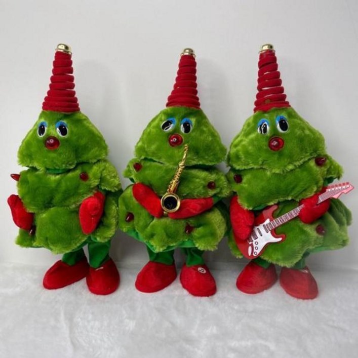 움직이는 크리스마스 산타 인형 전자 사운드 장식 눈사람 루돌프 트리 캐릭터 음악 춤추는 오르골 인형