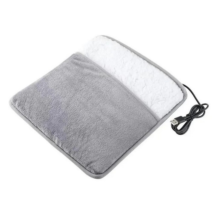 겨울 전기 발 온열 패드 USB 충전 부드러운 플러시 세탁 가능한 발 워머 히터 수면 개선 가정용 발 보온 매트