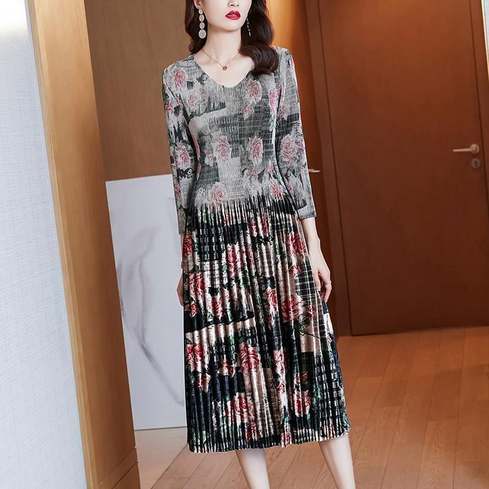 골드벨벳즈름원피스