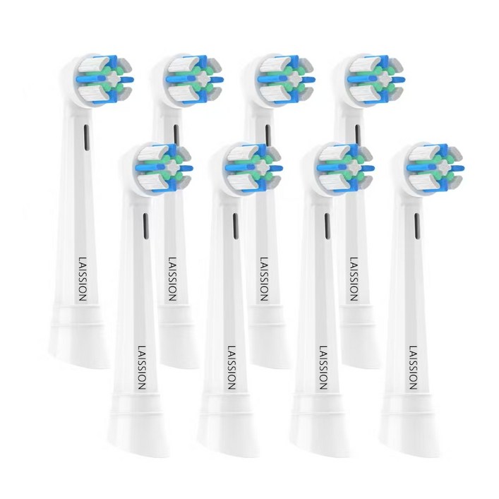 Laission 오랄비 iO 시리즈 호환 교체용 칫솔모 입 / 특허 기술 / 프리미엄 초미세모 / 경제적인 대용량 패키지, 8개, white, SJ157-75