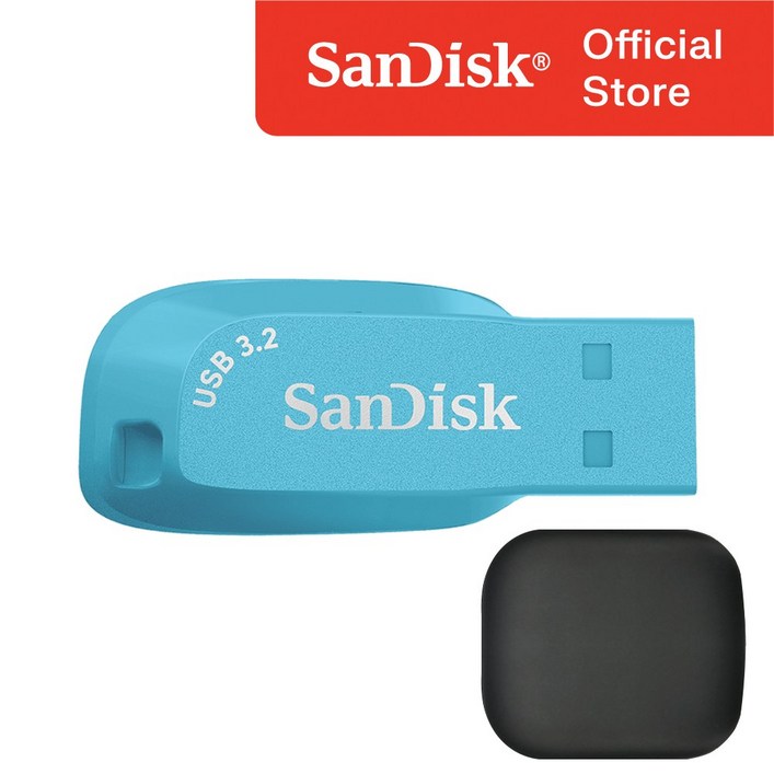 샌디스크 울트라 쉬프트 CZ410 USB 3.2 메모리  USB 보관 케이스, 256GB, 블루