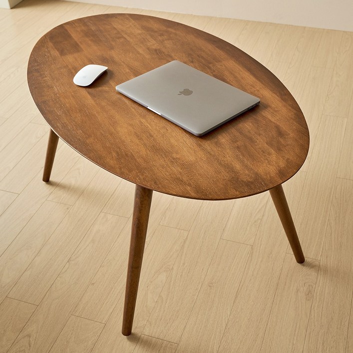 피카소가구 노르딕테이블 1000 X 600 타원형 원목 식탁 거실 소파테이블 카페, 월넛