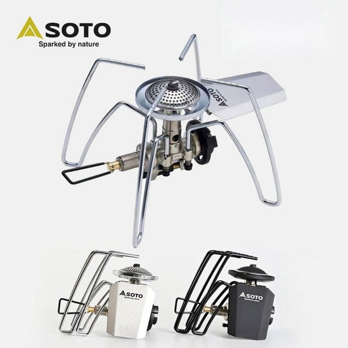 소토 버너 ST-310 ST-340 캠핑 싱글버너 마이크로 레귤레이터 장착 휴대편한 초미니, 1개