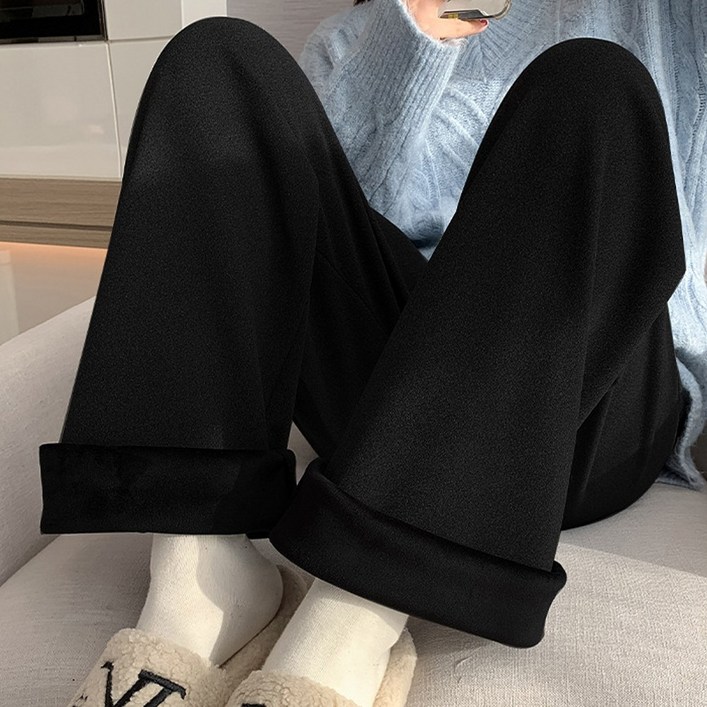 공감메이트 여자 밴딩 기모 와이드팬츠