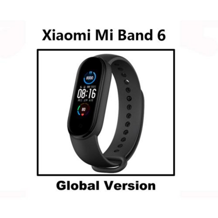 샤오미 호환 미 밴드 6 스마트 손목 밴드 AMOLED 혈액 산소 피트니스 트래커 심박수 블루투스 방수 미밴드