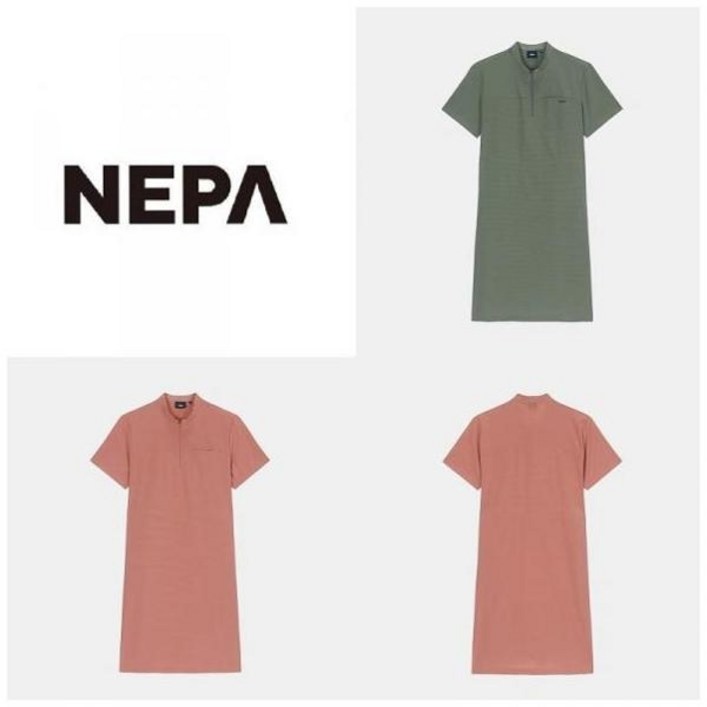 [AK플라자] [네파] 여성 여름 아이스 스탠넥 홀리 원피스 7L42860