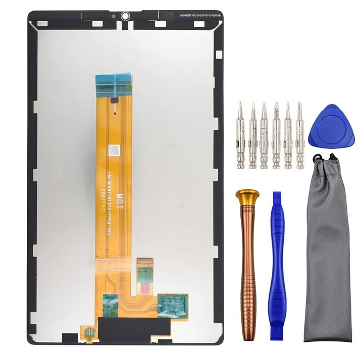 태블릿 전체 화면 LCD 디지타이저 터치 어셈블리 교체 (LTE 버전) 삼성 갤럭시 탭 A7 라이트 LTE SM-T225 및 툴 키트 화이트 8.7